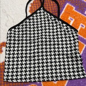 NWT Houndstooth Black and White Women's Top
